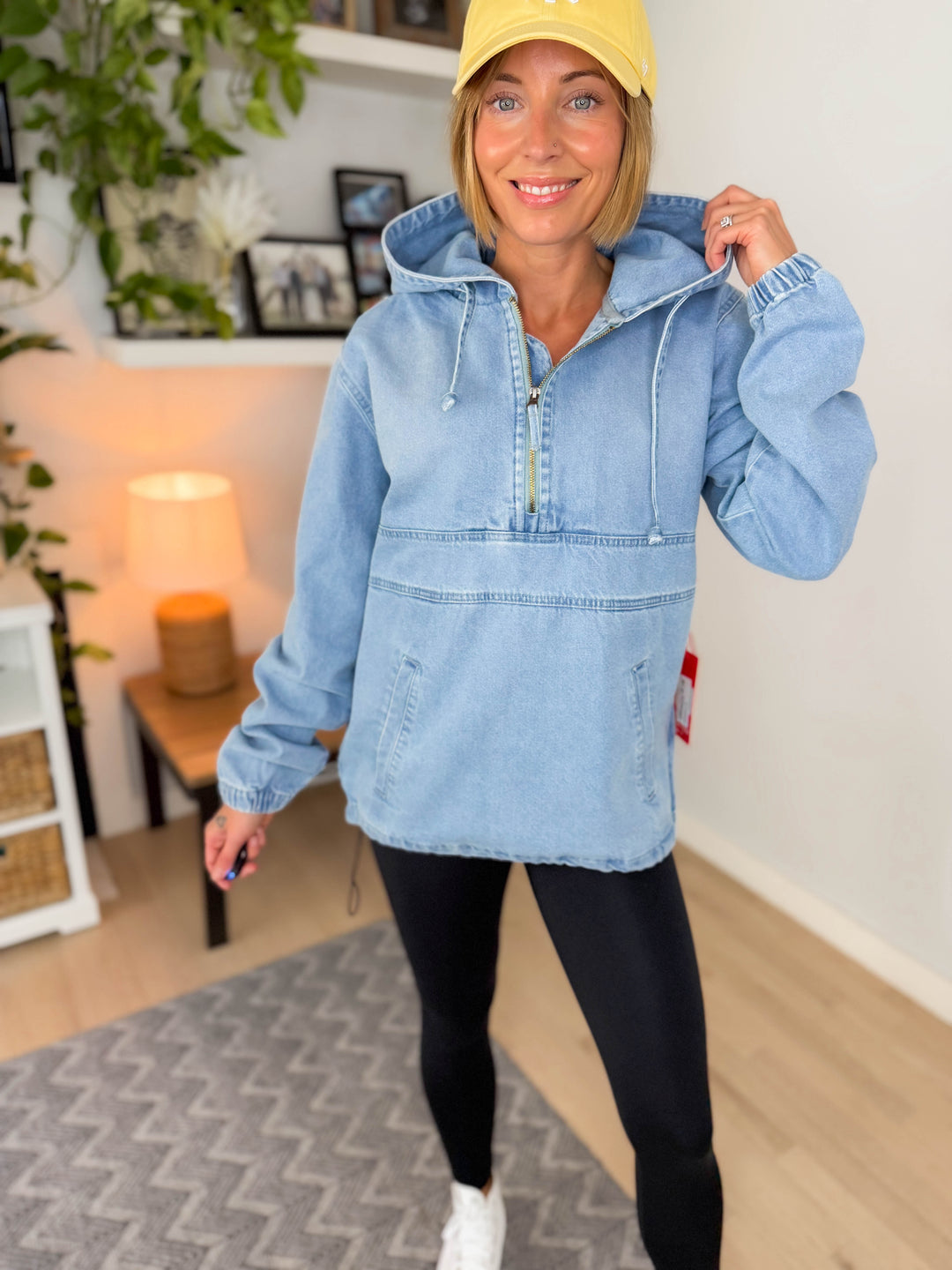 Bex Denim Hoodie Jacket- LIGHT WASH