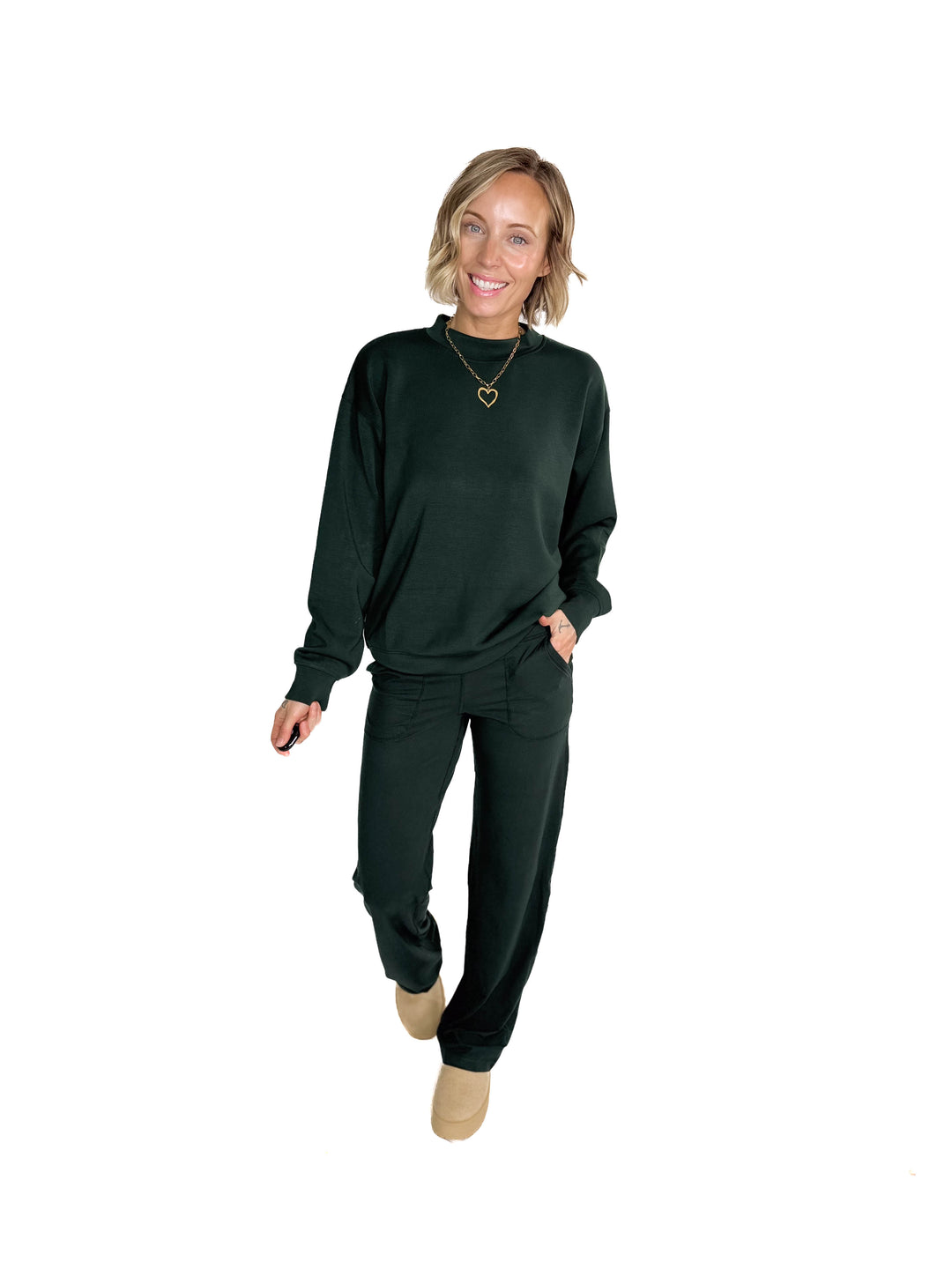 Only The Best Butter Straight Leg Legging- REGENCY GREEN