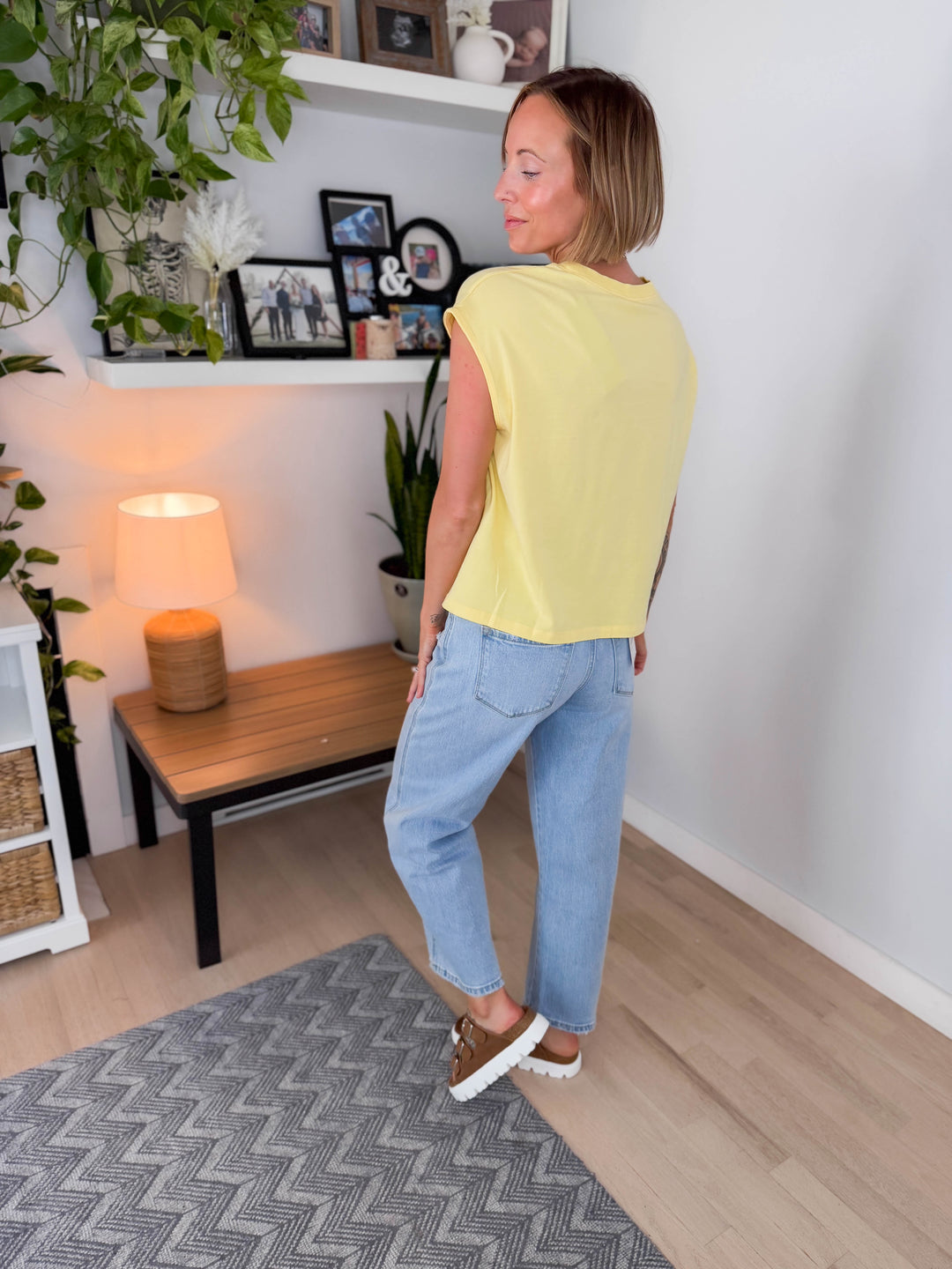 Mono B Sunkissed Pima Cotton Tee- YELLOW GLOW