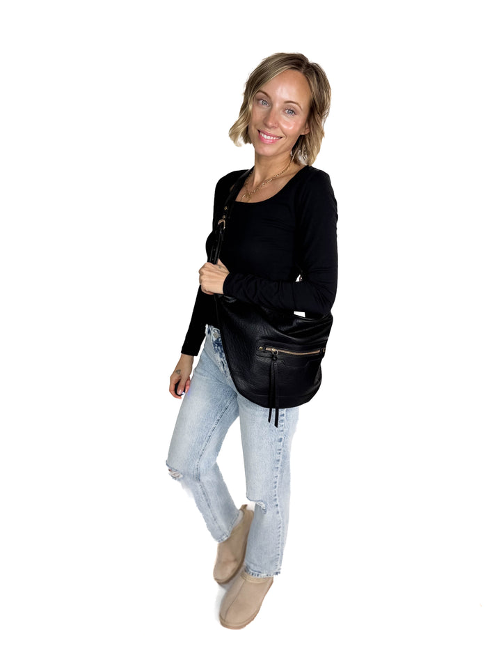 Leigh Crossbody Bag- BLACK