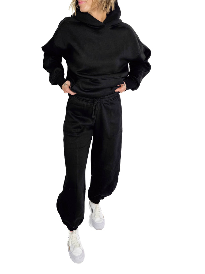 Rowan Fleece Jogger Pant- BLACK