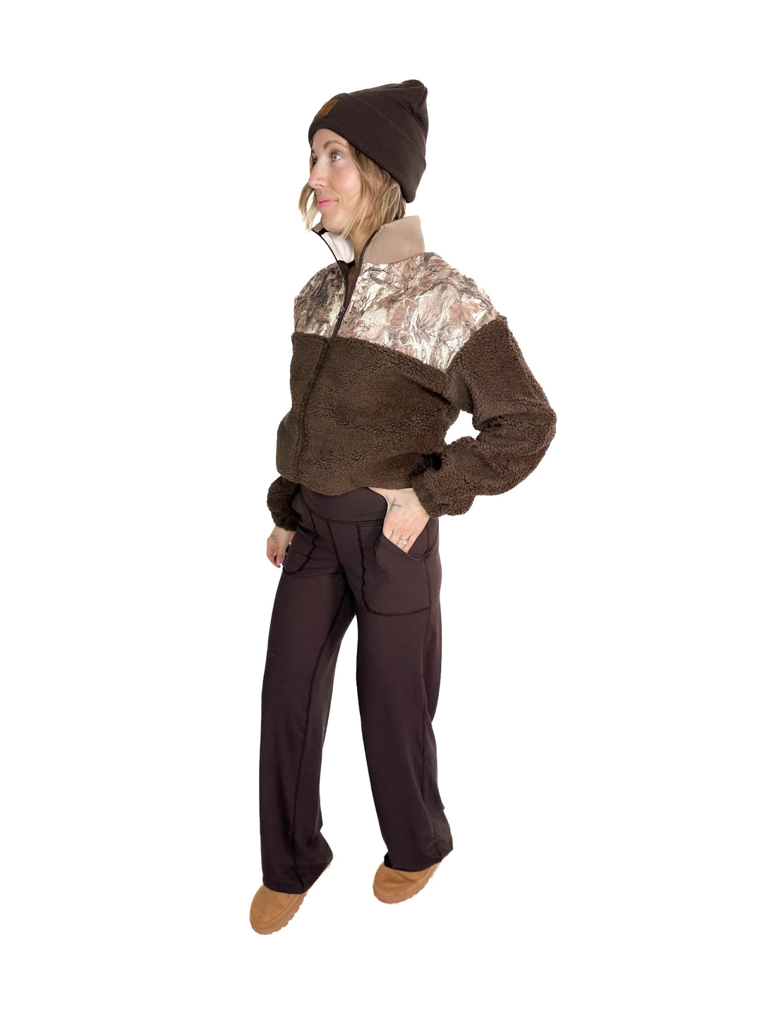 Only The Best Butter Straight Leg Legging- ESPRESSO