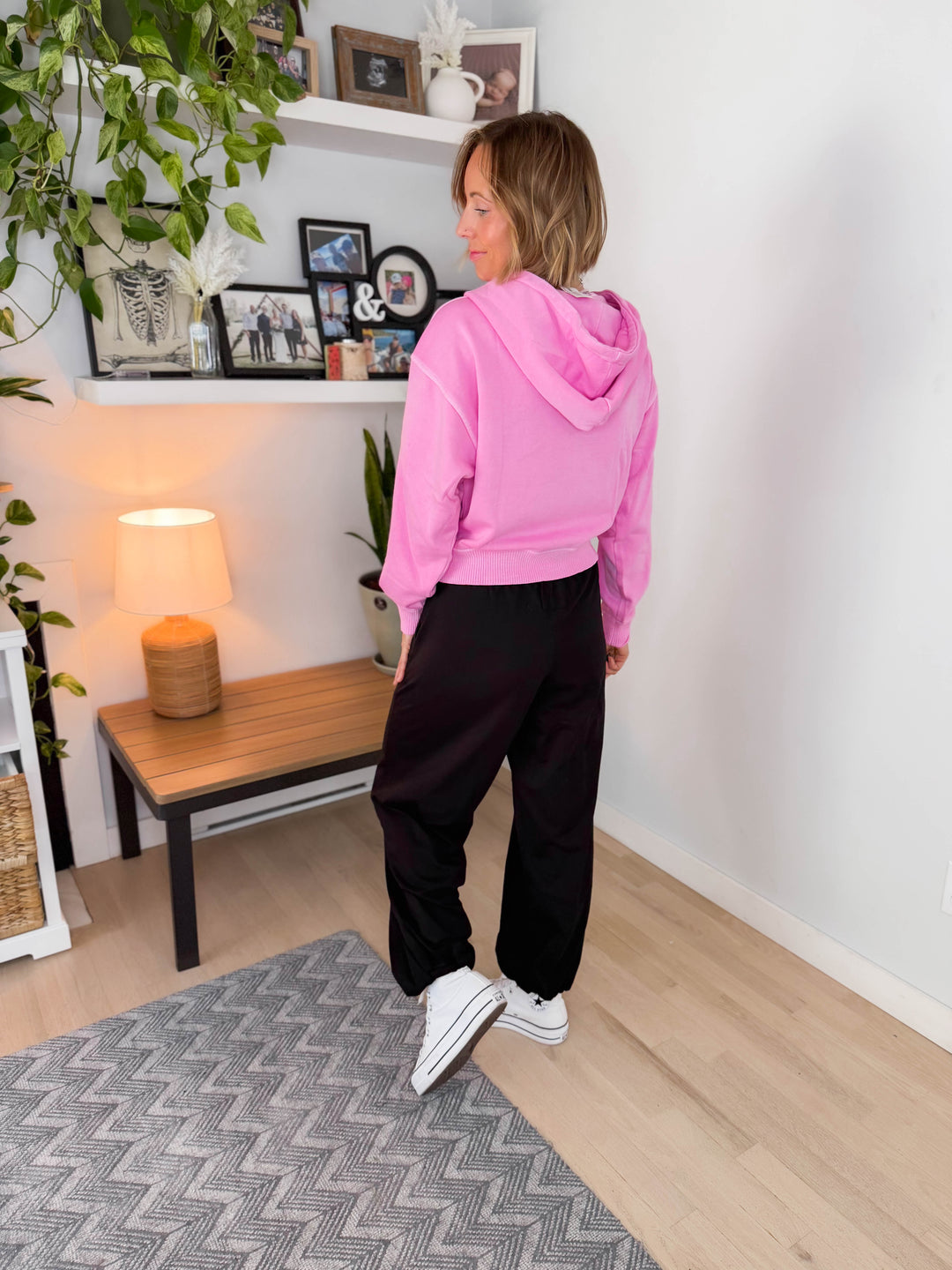 Palena Washed Fleece Hoodie- CANDY PINK