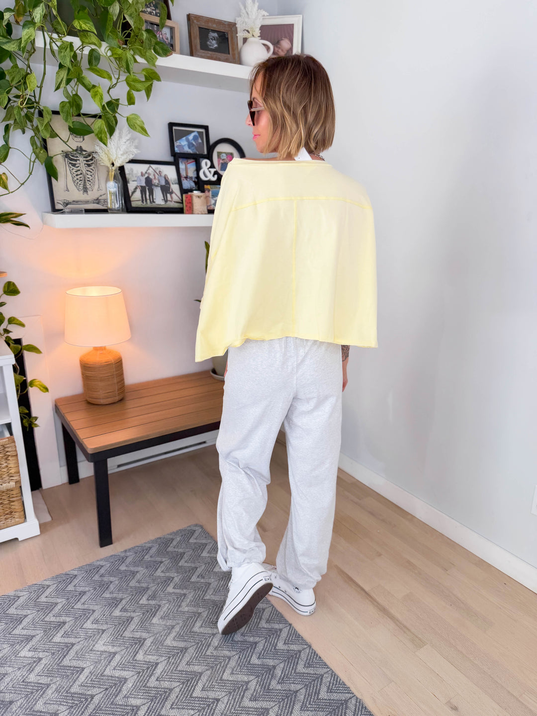 Cape Cod Stretch Cotton Boxy Tee- LEMONILLA