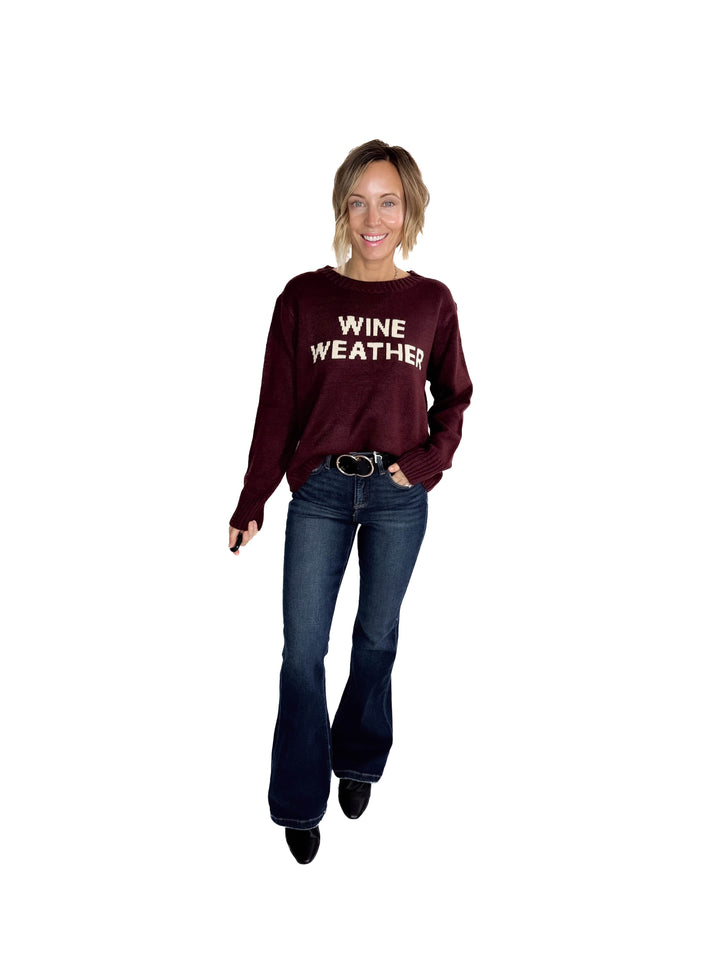Wine Weather Knit Sweater