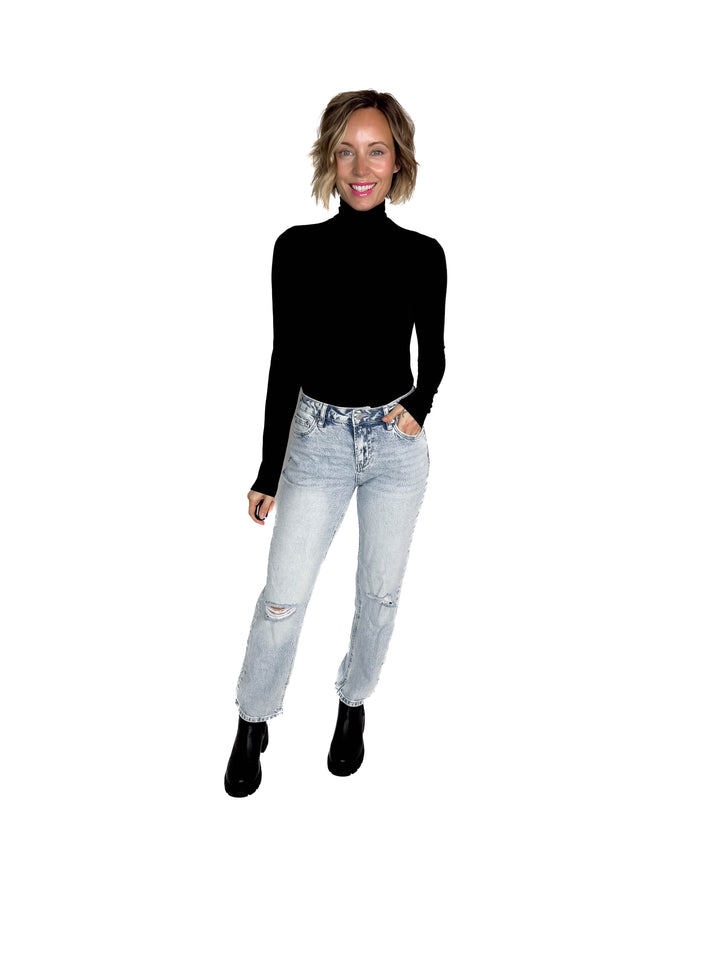 Noelle Butter Bodysuit- BLACK