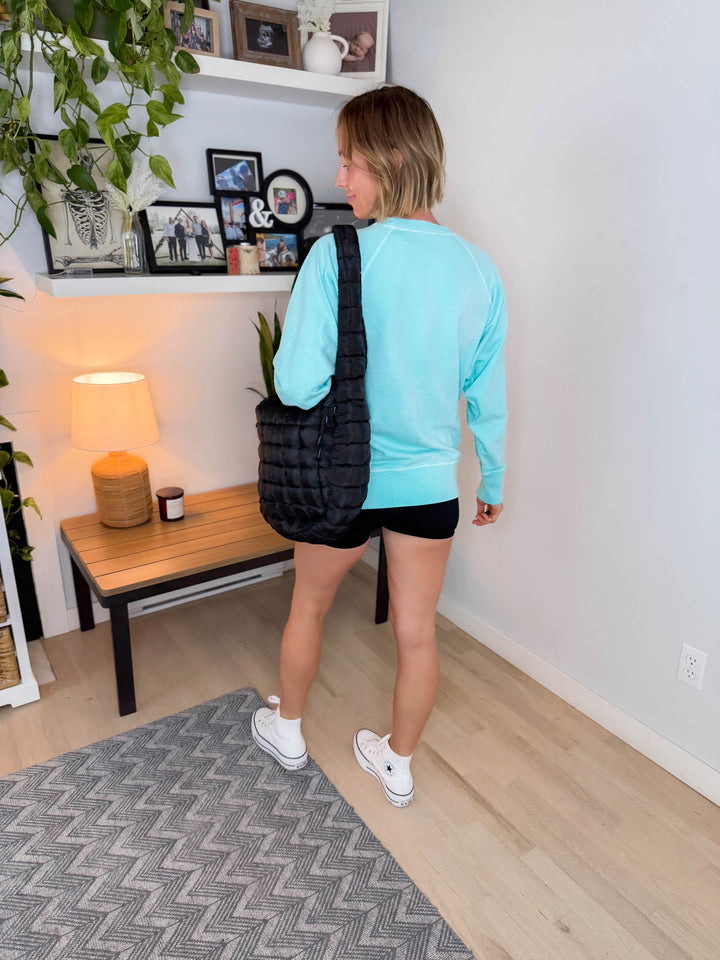 Jane Washed Tunic Pullover- MINT