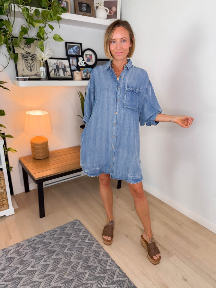 Tide Water Denim Dress