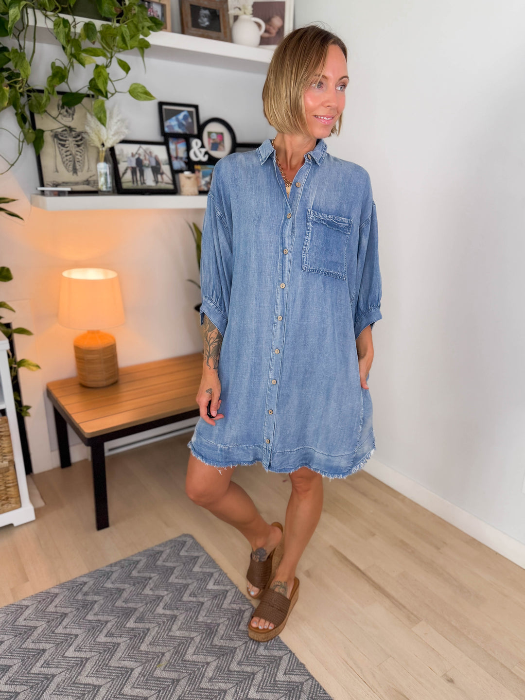 Tide Water Denim Dress