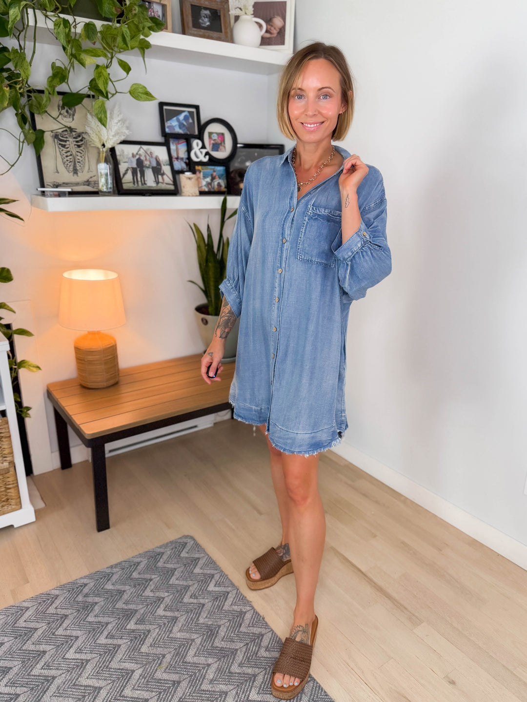 Tide Water Denim Dress