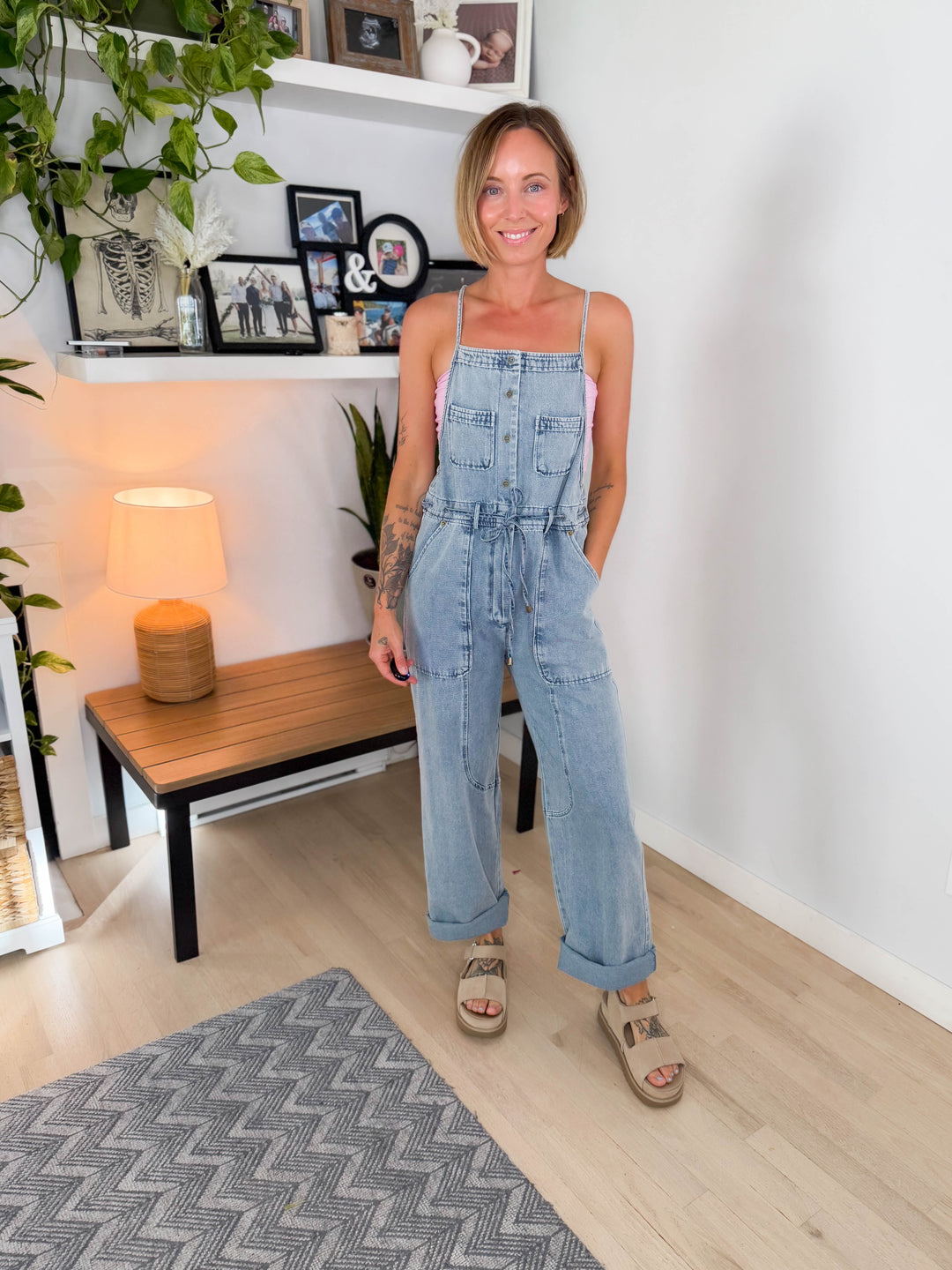 Sudara Washed Denim Jumpsuit