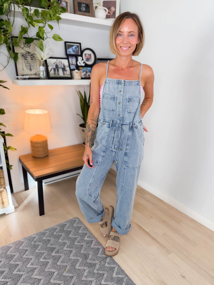 Sudara Washed Denim Jumpsuit