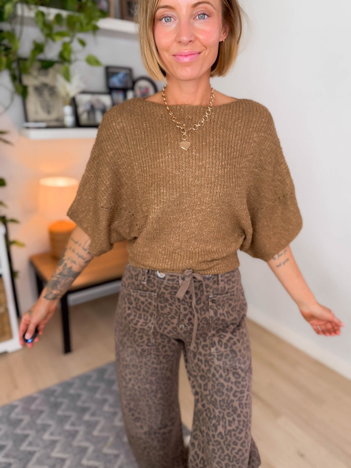 Brisol Dolman Knit Sweater- COCO