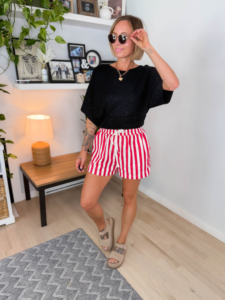 Brisol Dolman Knit Sweater- BLACK