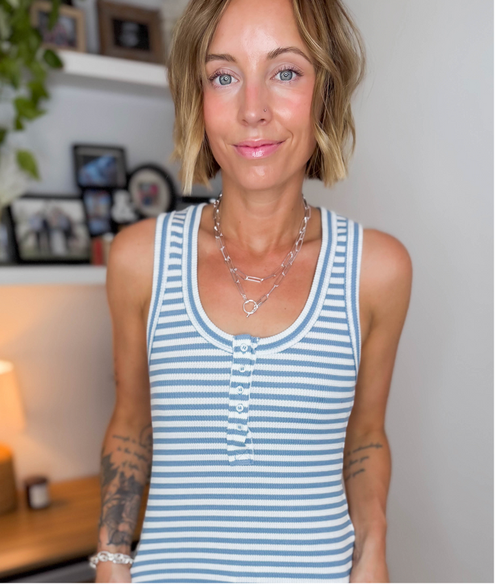 Tonka Chain Toggle Necklace- SILVER
