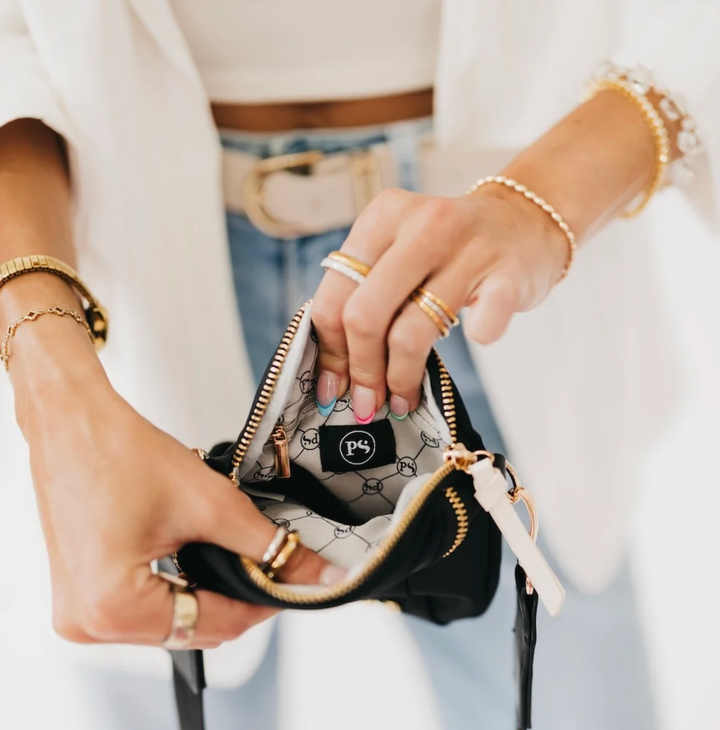 Ellie Nylon Crossbody Bag- BLACK