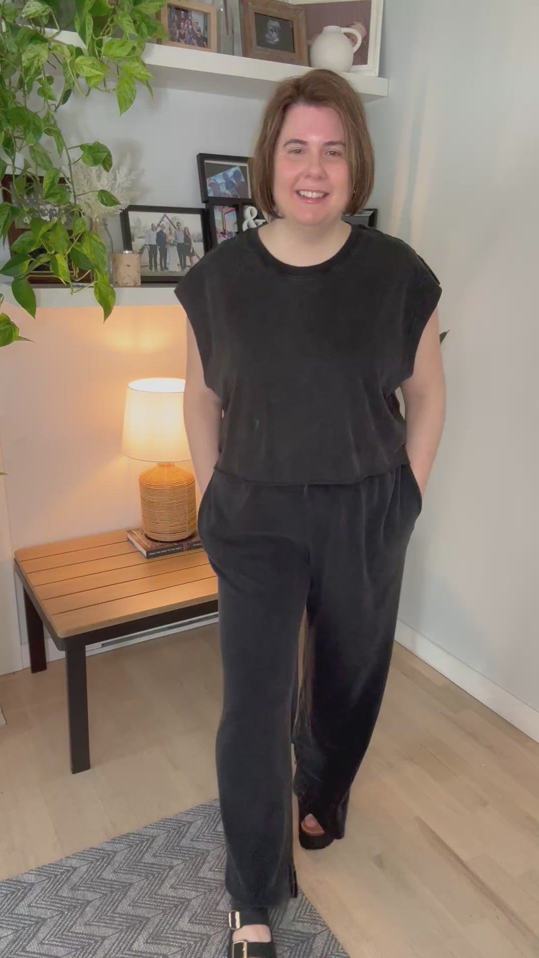 Moonlight Cotton Short Sleeve Crop- BLACK-FINAL SALE