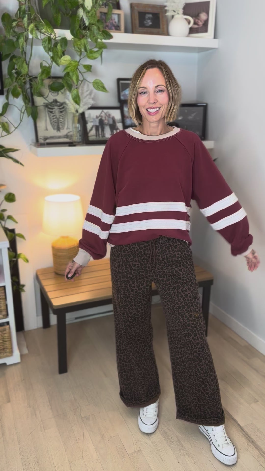 Andie Mineral Washed Pullover- CRIMSON