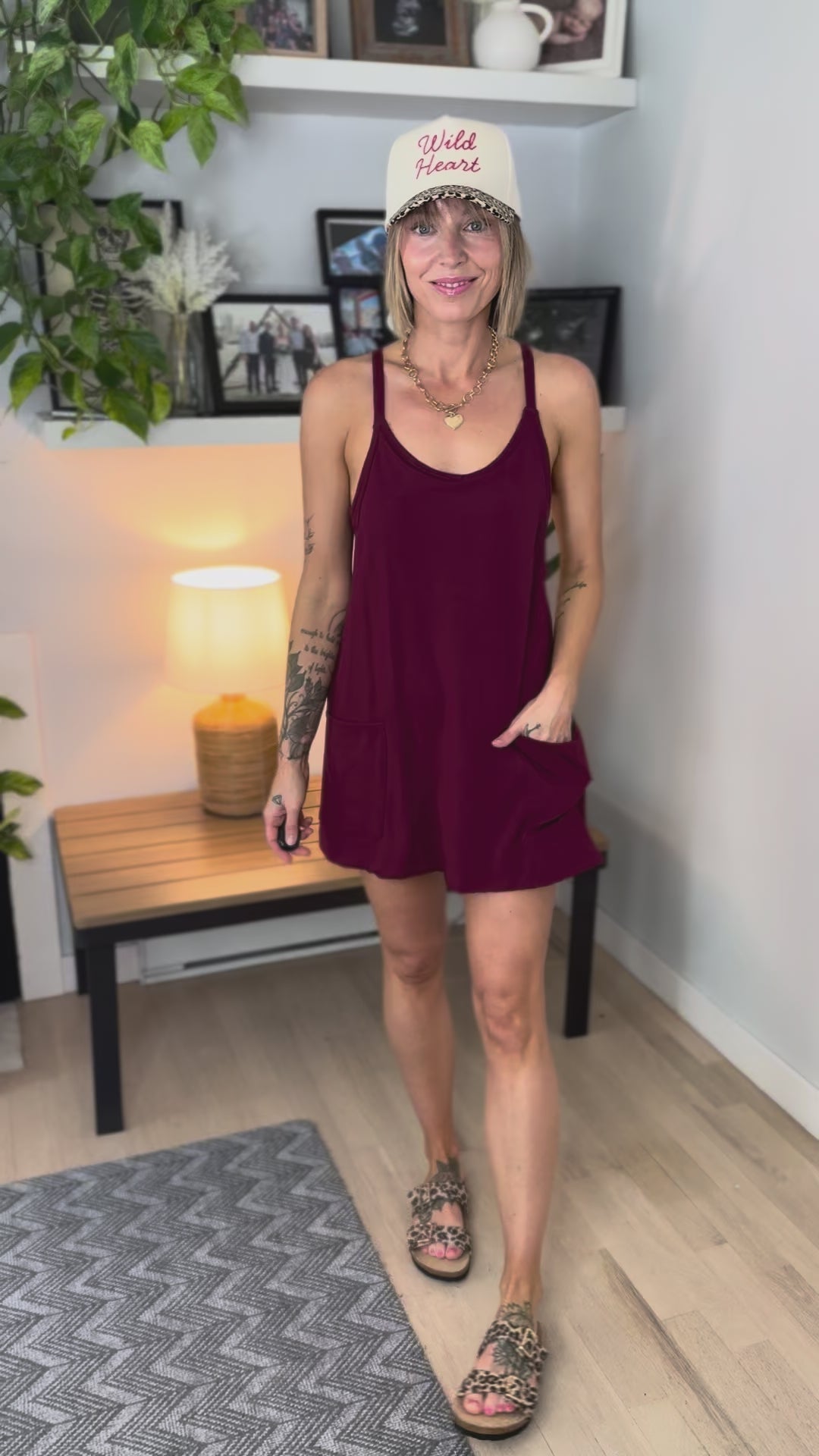Isla Romper Dress- CABERNET-FINAL SALE