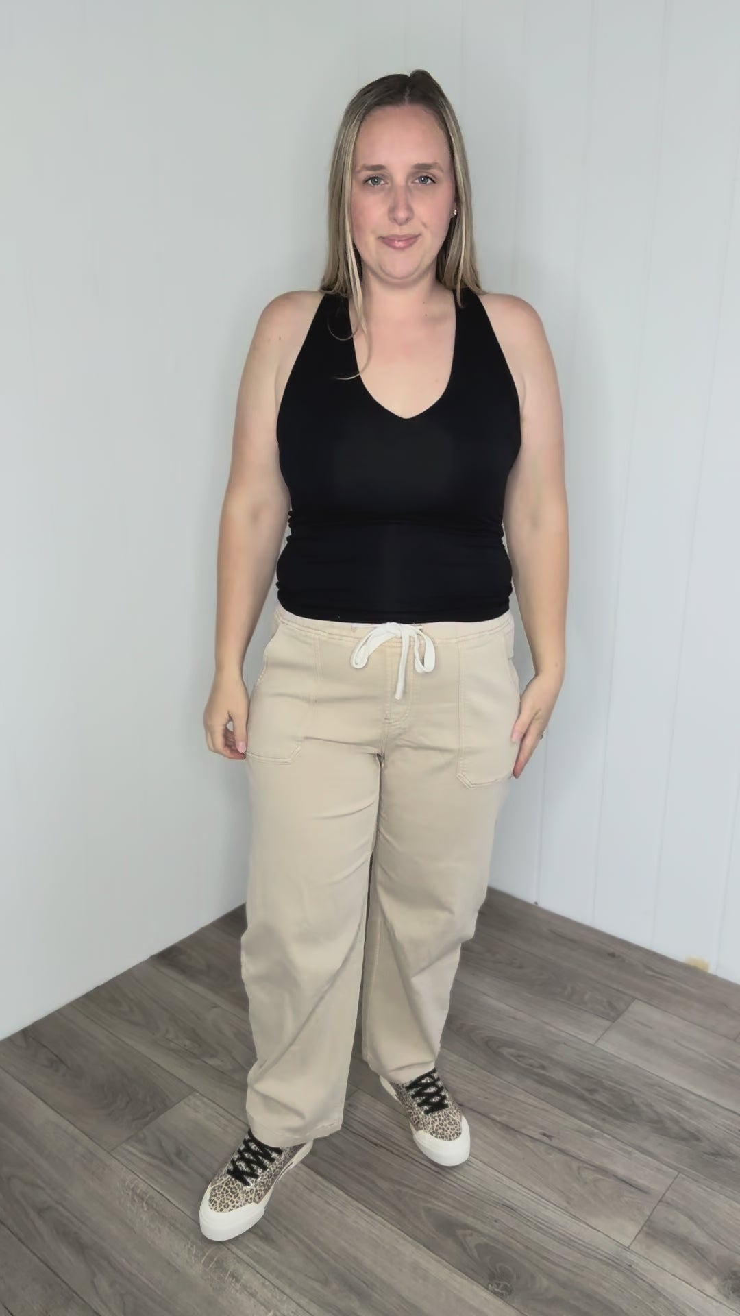 THREAD & SUPPLY Avril Slochy Drawstring Pant- KHAKI