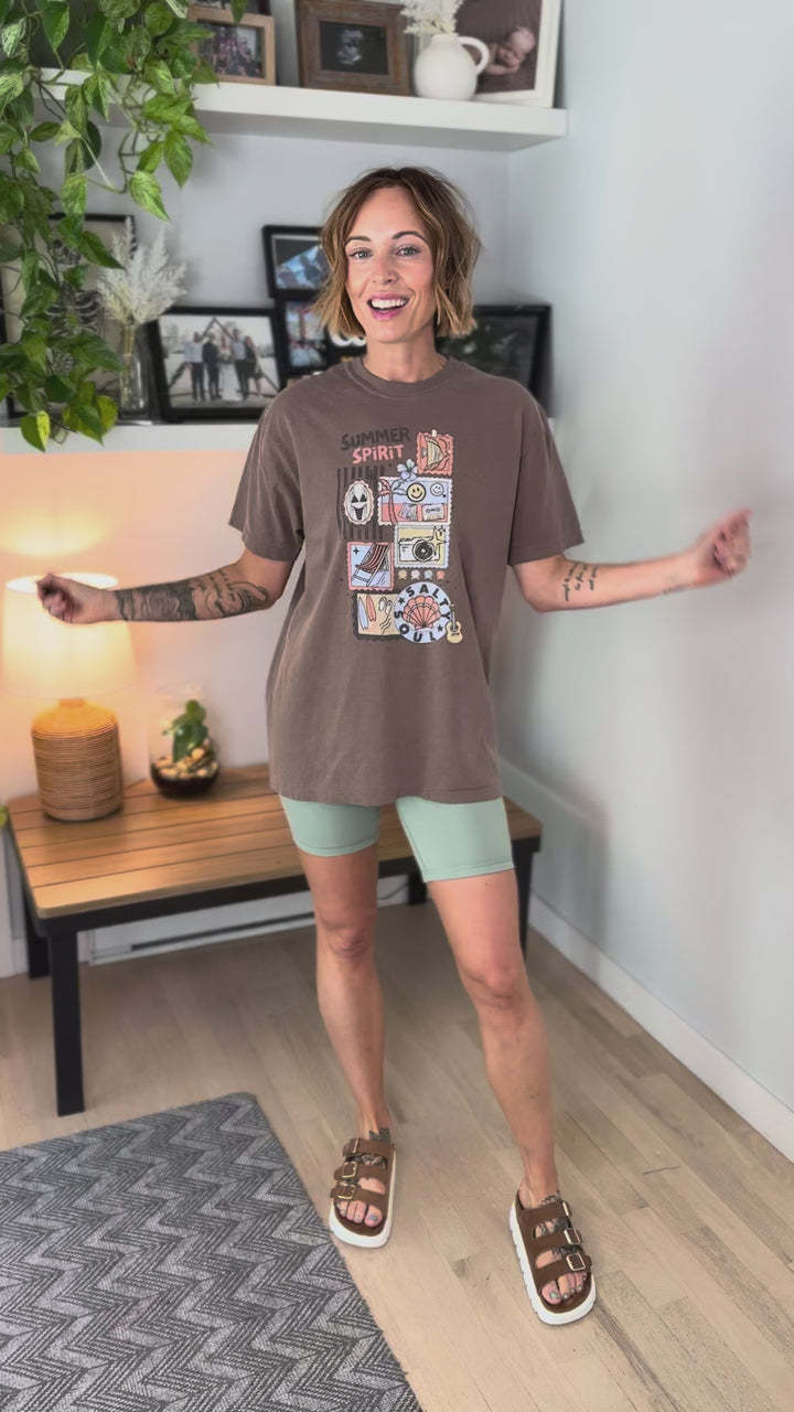 Classic Biker Short- OLIVE STONE