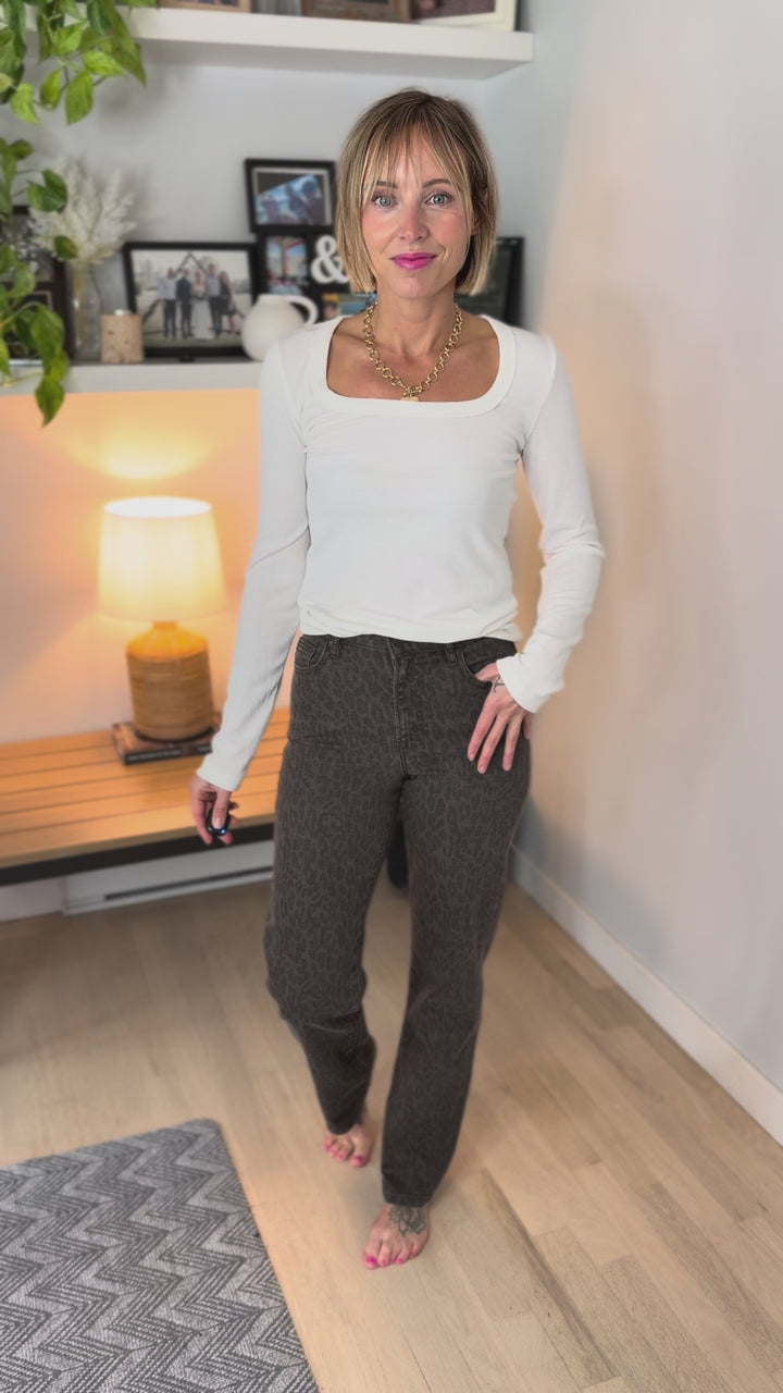 Beth Ribbed Scoop Neck Style- IVORY-FINAL SALE