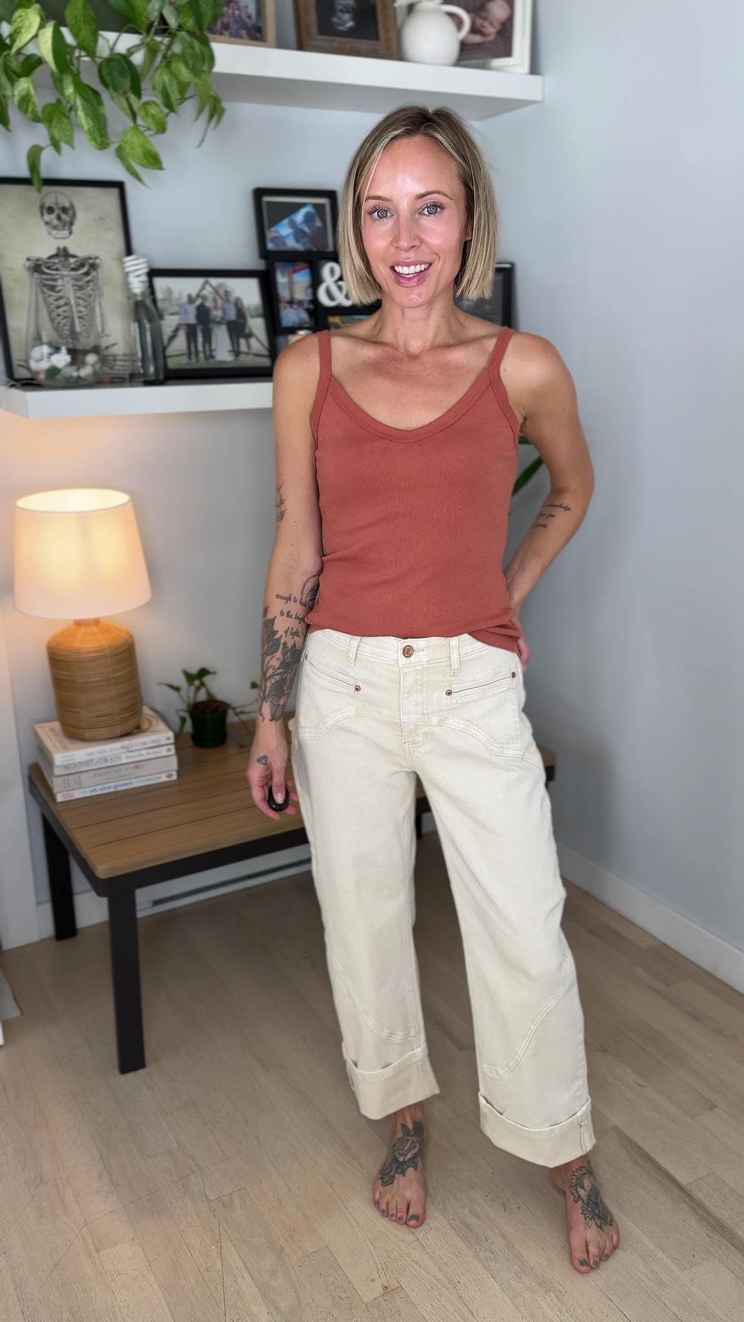 Rosavelle Ultra Soft V-Neck Tank- SPICE