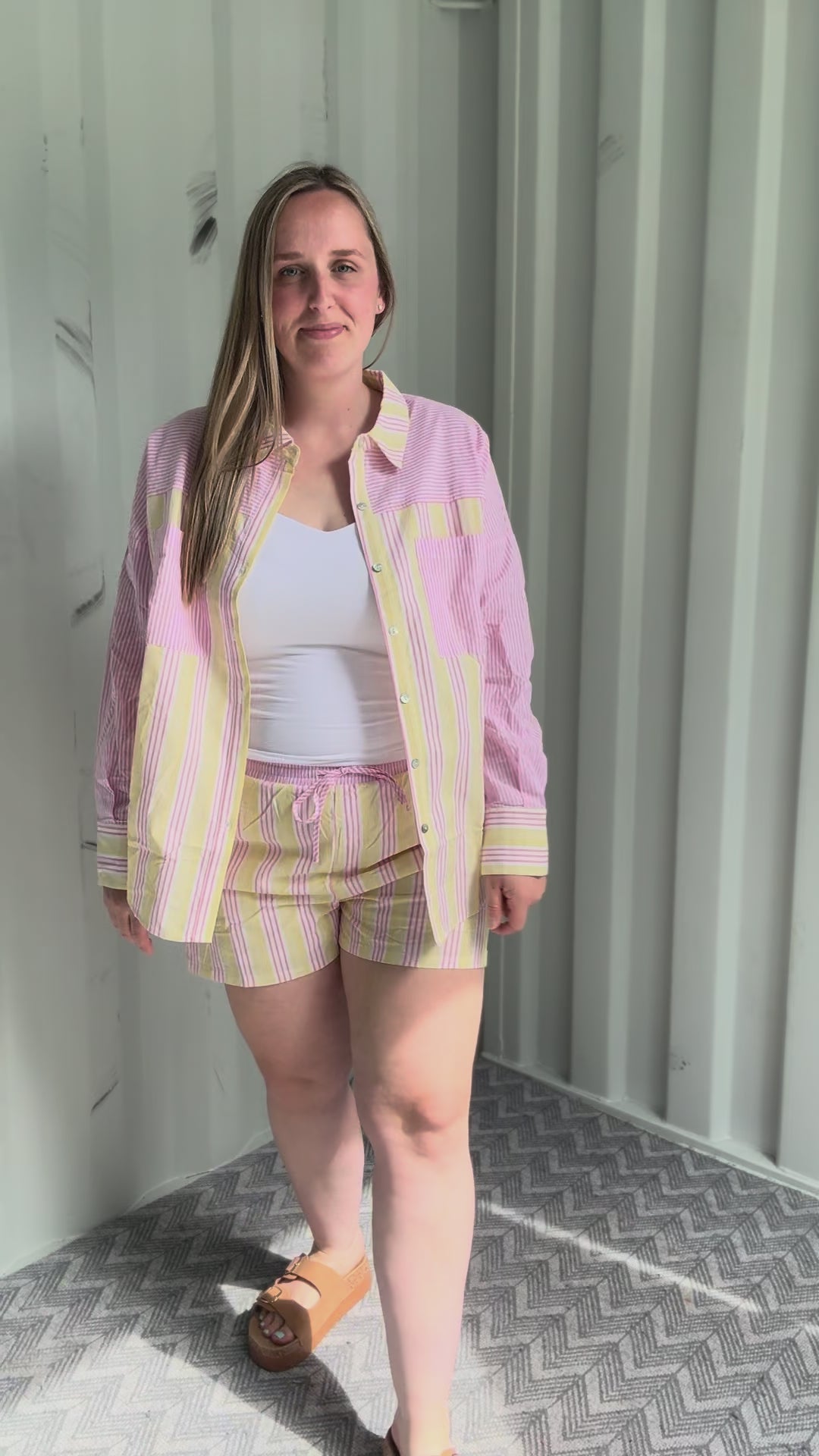 Jameson Cotton Set- PINK/YELLOW-FINAL SALE