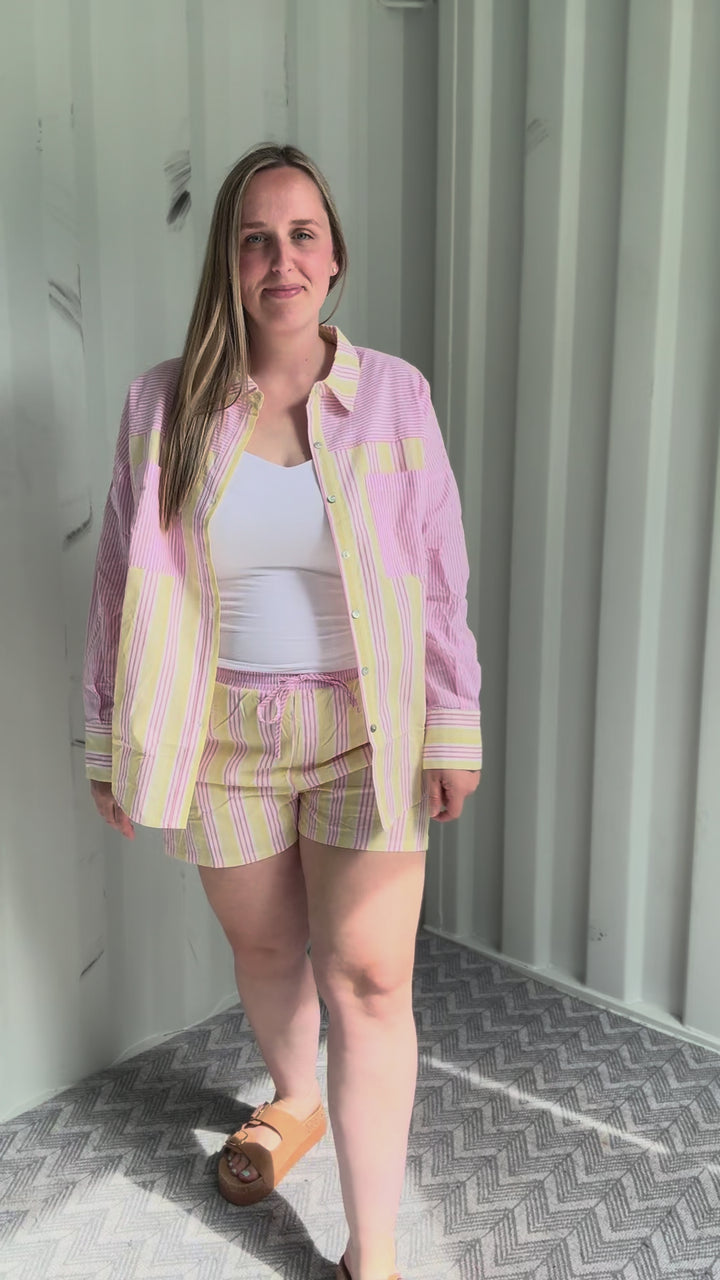 Jameson Cotton Set- PINK/YELLOW-FINAL SALE