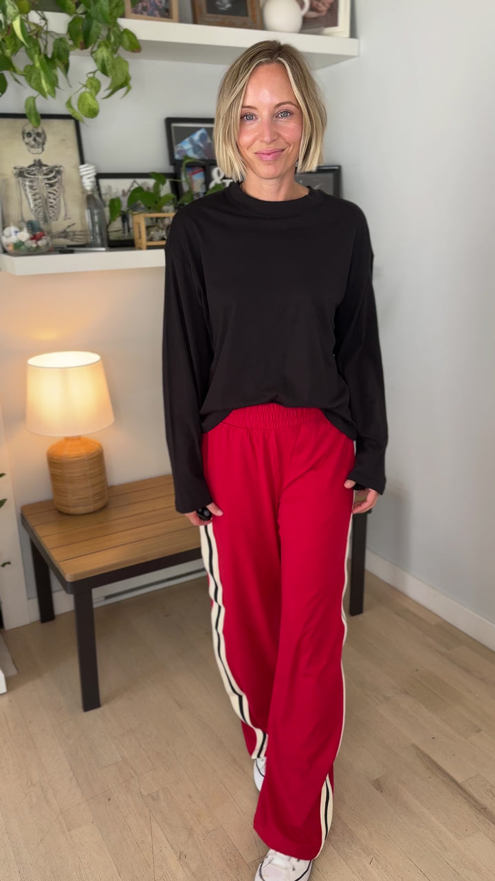Only Happy Organic Cotton Long Sleeve Tee- BLACK-FINAL SALE