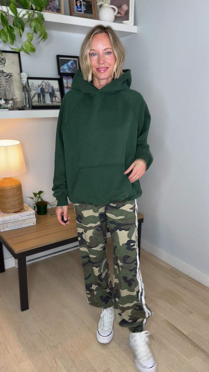 Tanis Premium Fleece Hoodie- DARK GREEN