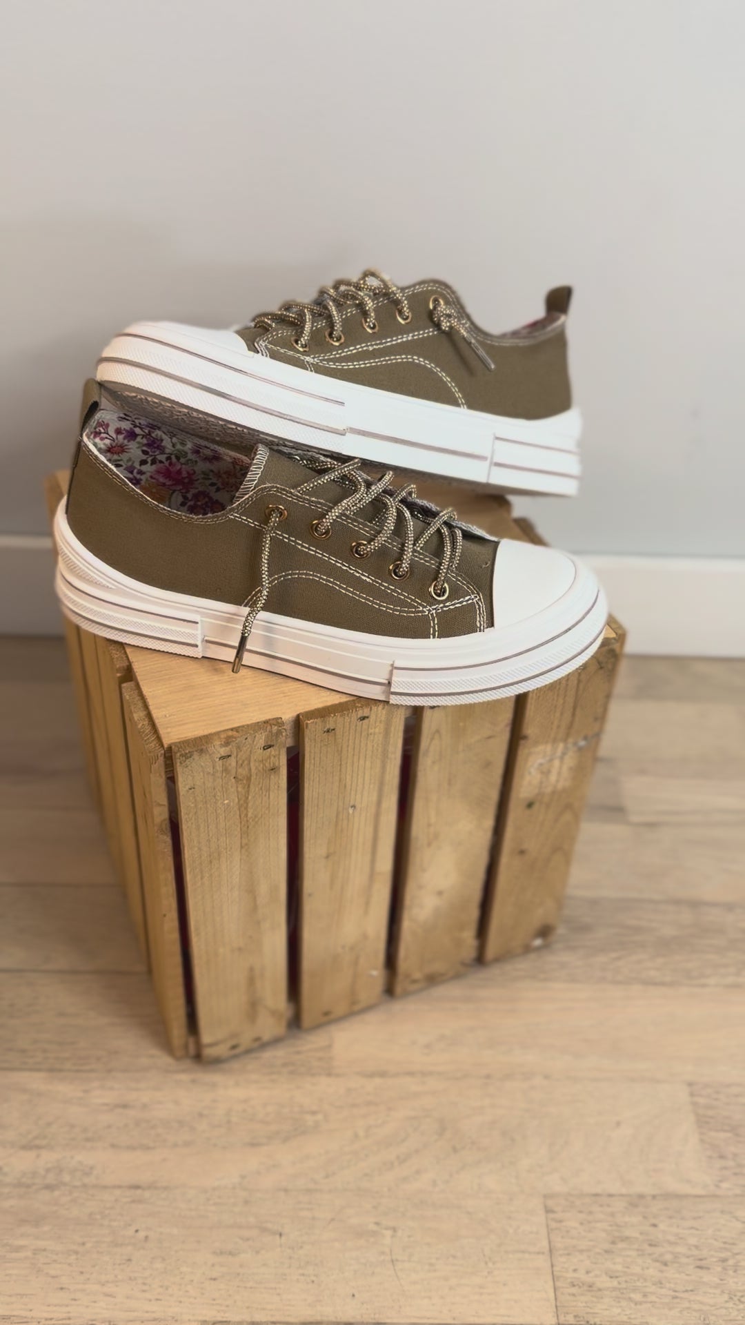 Amanda Gold Lace Sneaker- TAN-FINAL SALE