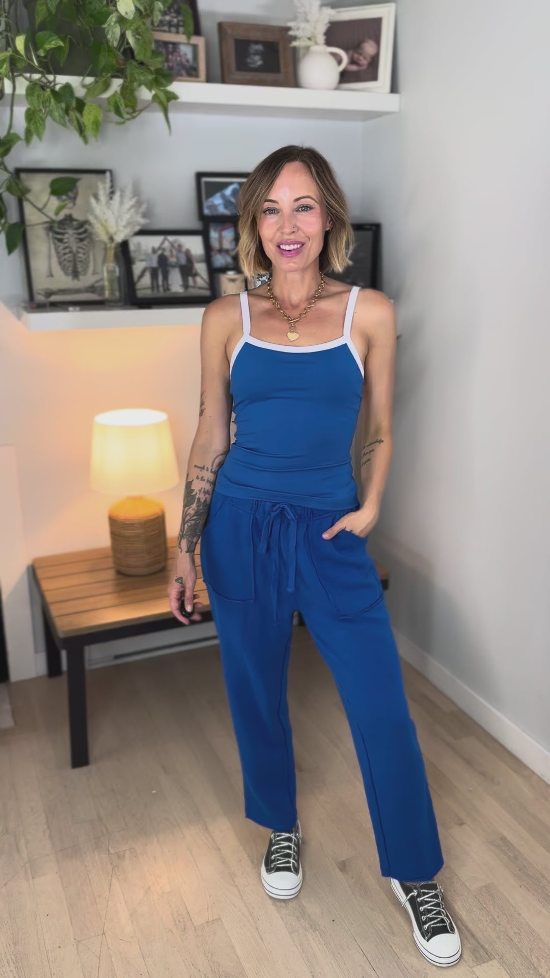 Mono B Solstice Malibu Lounge Pants- DEEP INDIGO