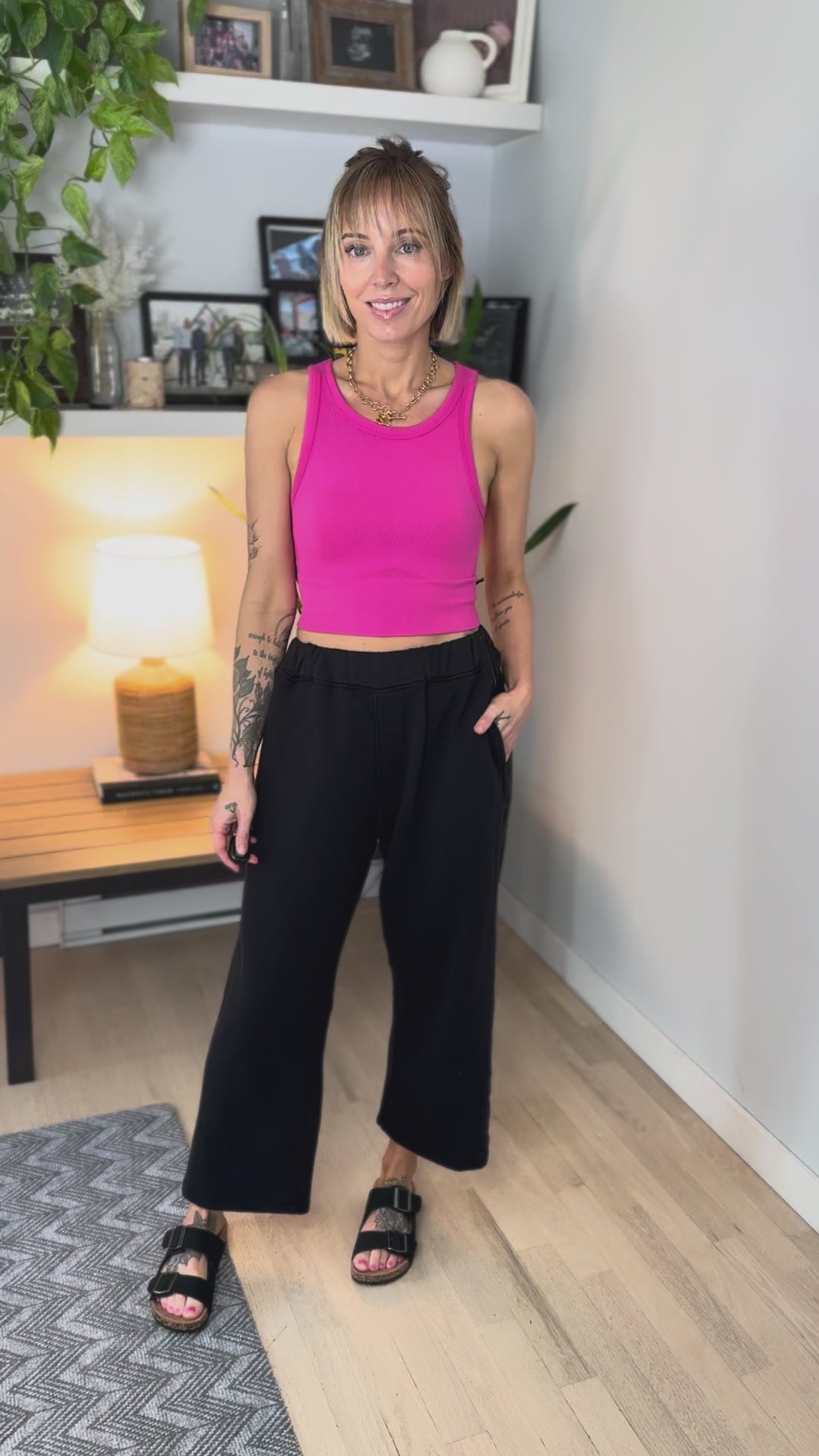 Mono B Malibu Barrel Lounge Pants- BLACK-FINAL SALE