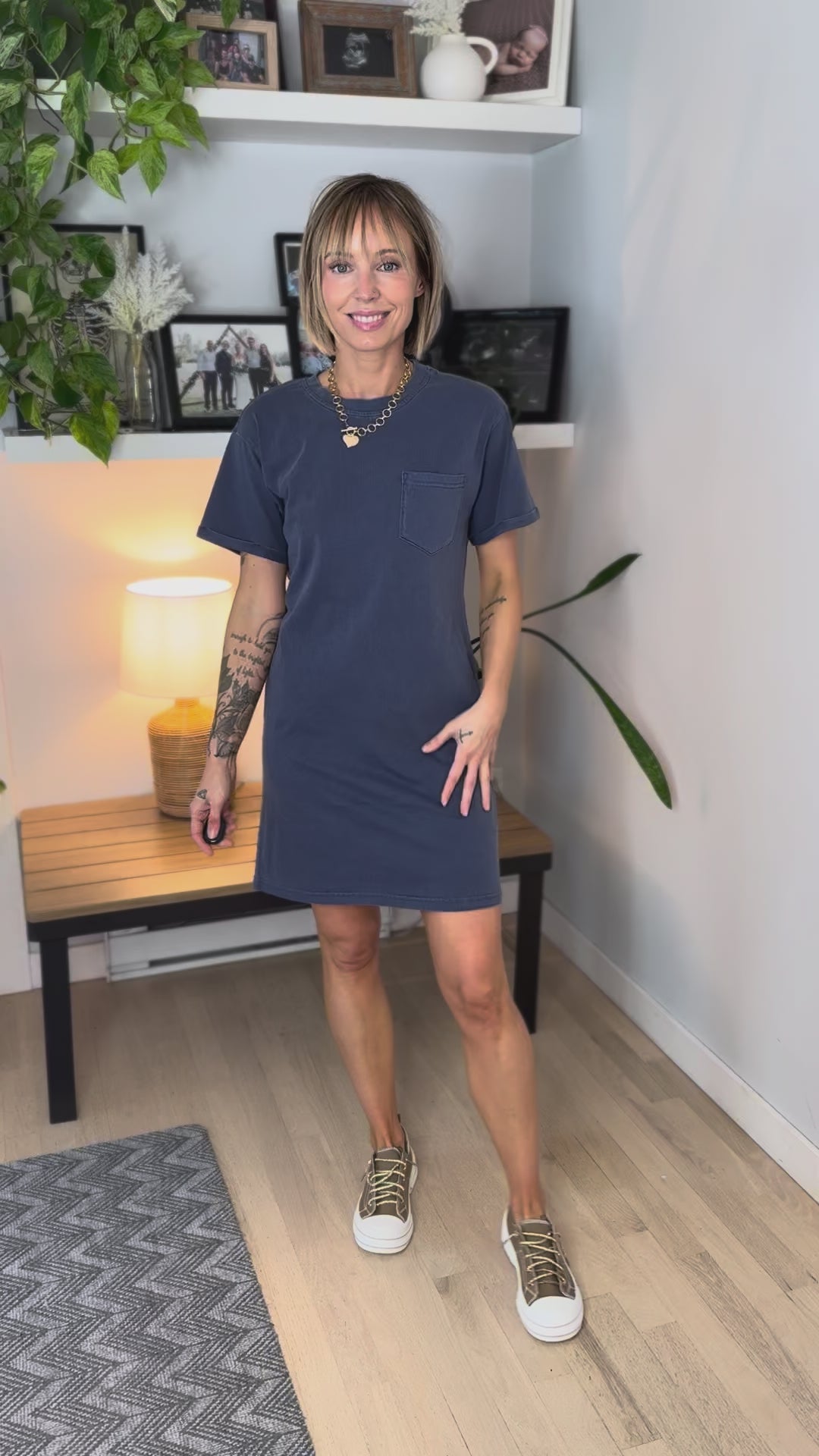 THREAD & SUPPLY Kick Back Dress- VINTAGE INDIGIO