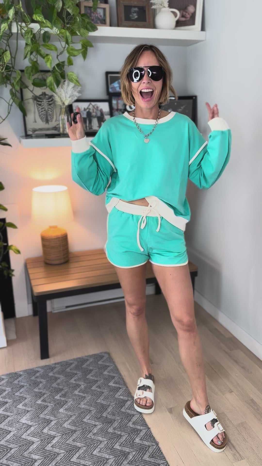 Sheli Cotton Shorts and Top Set- MINT
