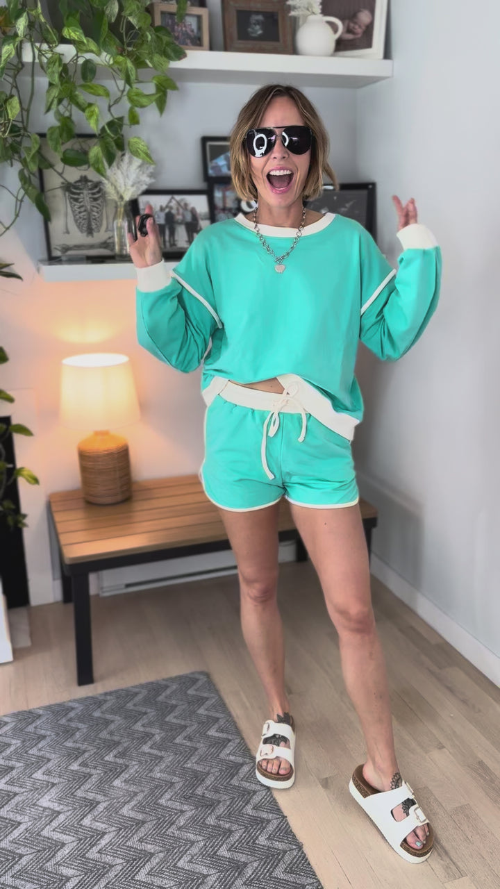 Sheli Cotton Shorts and Top Set- MINT
