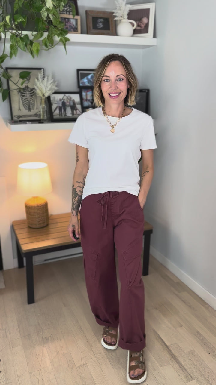 Mono B Maya Soft Curve Pima Cotton Tee- WHITE