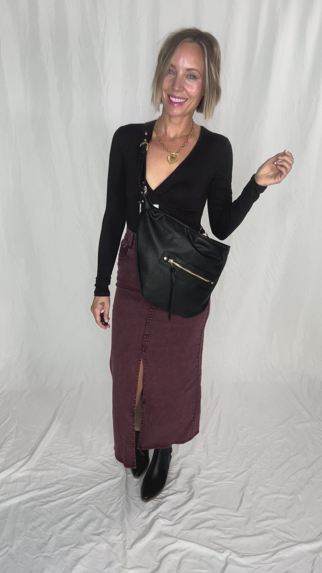 Leigh Crossbody Bag- BLACK