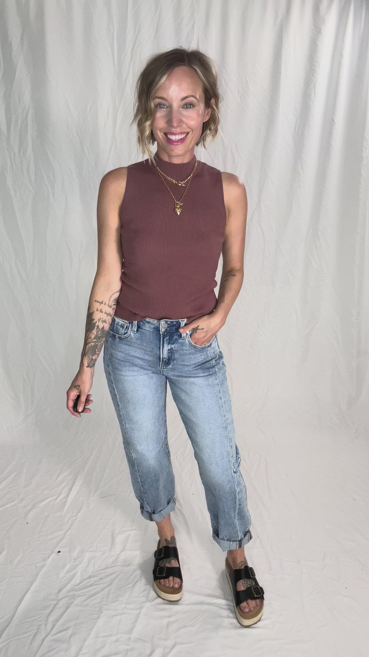 Risen Cruz Barrel Jean- MEDIUM WASH