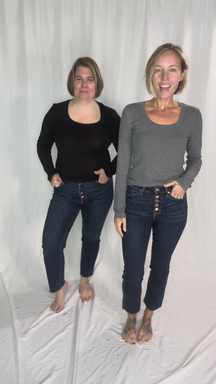 MICA Cityline Side Panel Slim Straight Jean- DARK DENIM