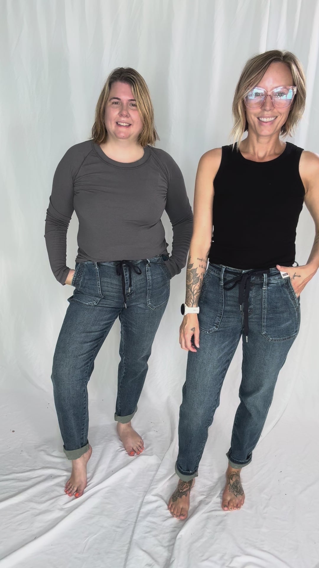 JUDY BLUE Archie Vintage Wash Jogger- DARK-FINAL SALE