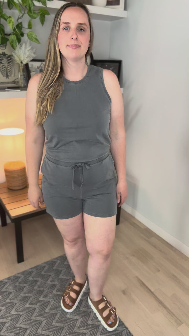 Thread & Supply Joey Romper- VINTAGE INDIGO