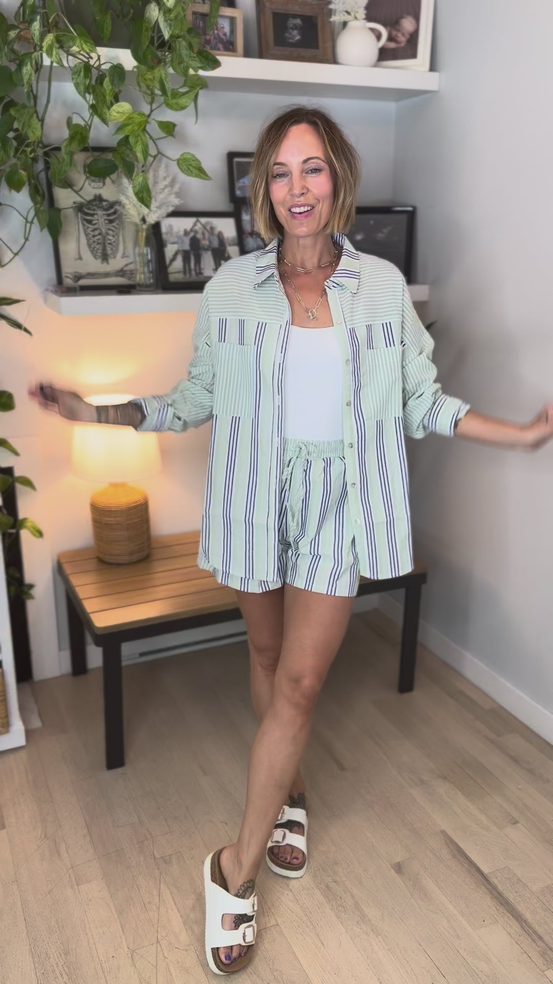Jameson Cotton Set- BLUE/SAGE-FINAL SALE