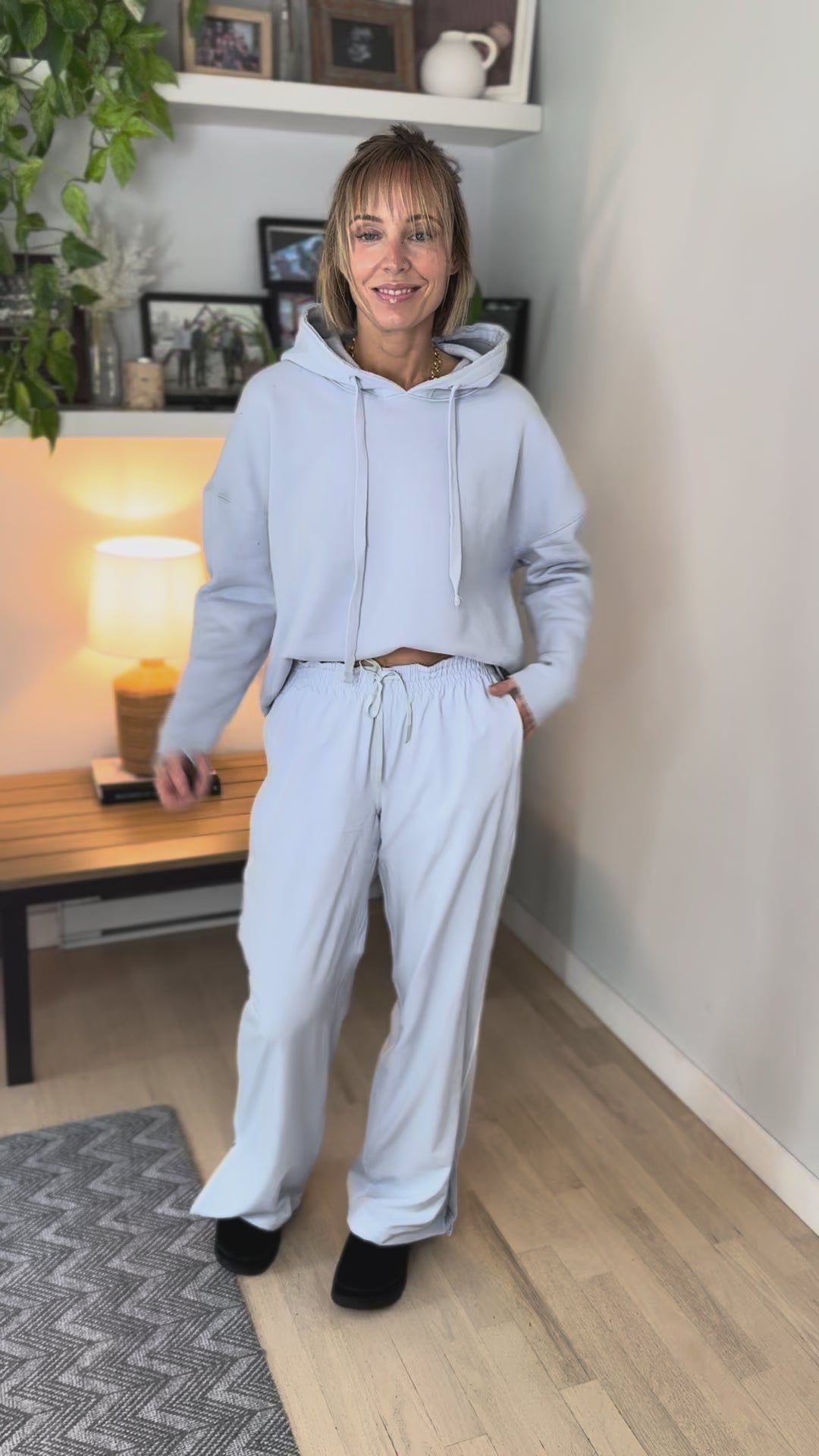 Mono B Malibu Soft Cotton Hoodie- HALOGEN BLUE-FINAL SALE