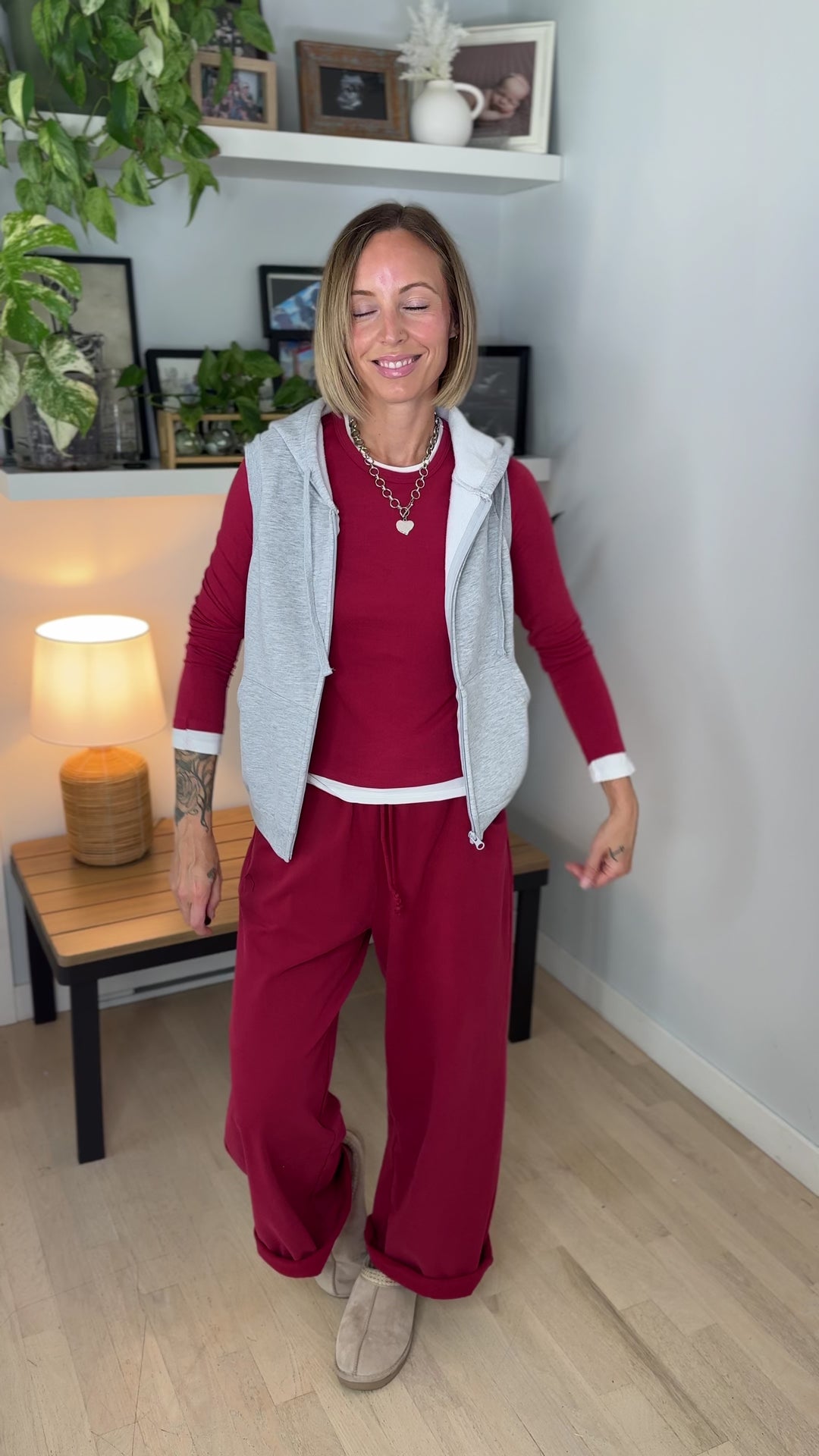 Portman Sweatshirt Vest- HEATHER GREY