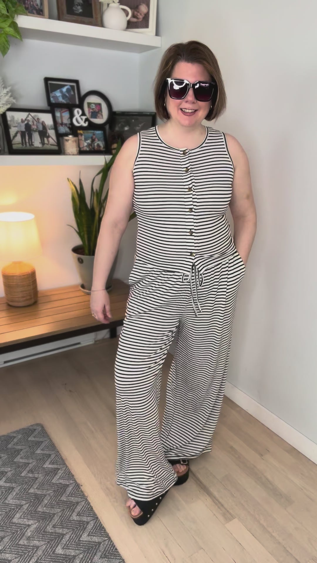 Maple Striped Knit Set- BLACK-FINAL SALE