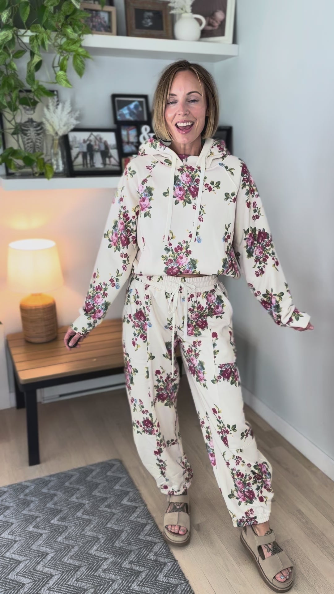 Jen Sweatpant and Hoodie Set- FLORAL