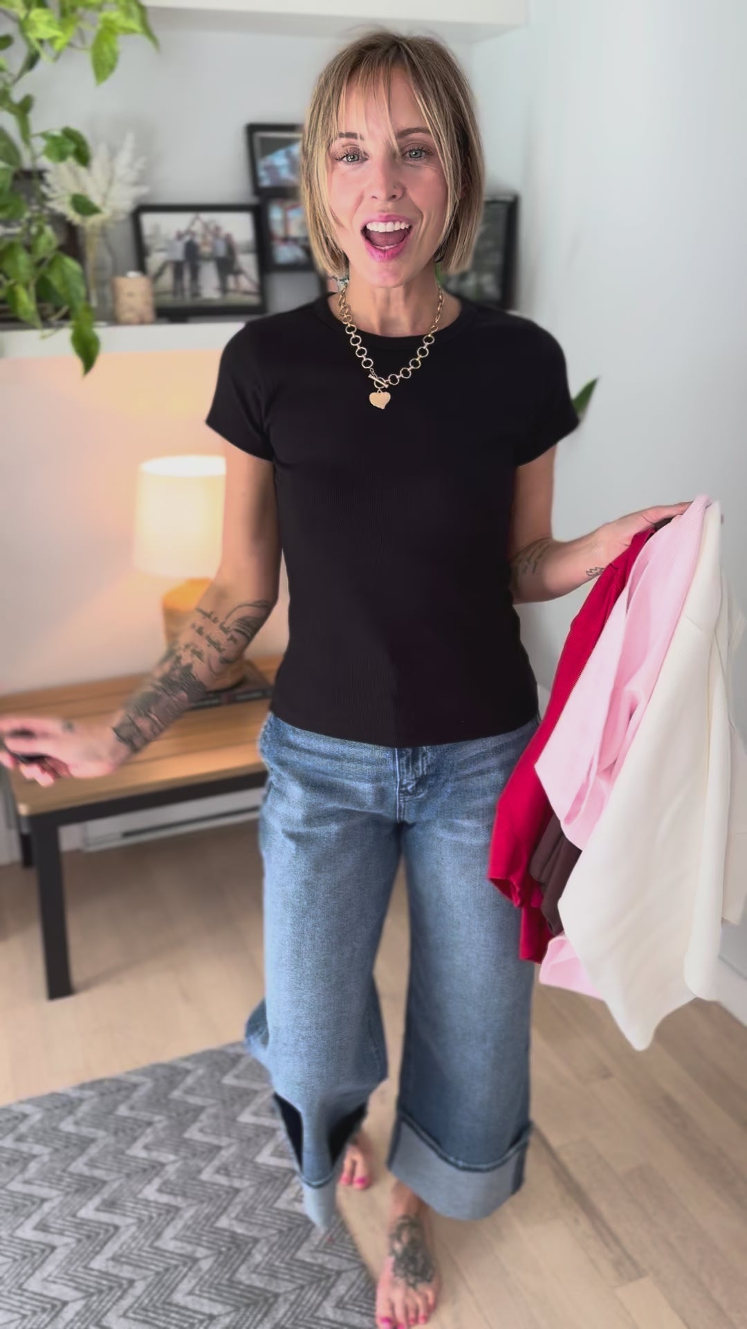 Sable Baby Rib Tee- CHOCOLATE-FINAL SALE