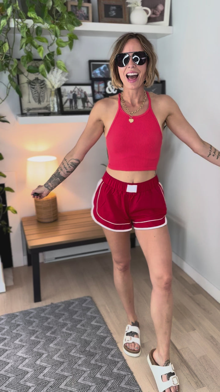 Lauren Active Shorts- TOMATO